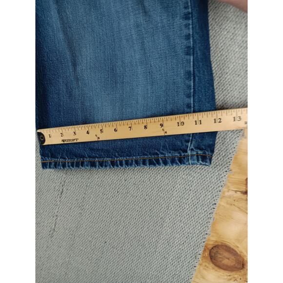 Levis 569 Denim Shorts Mens 38 Blue Wash Fade Loose Street Skate - Picture 13 of 14